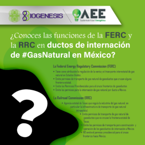 Funciones de la FERC y la RRC en ductos de internación